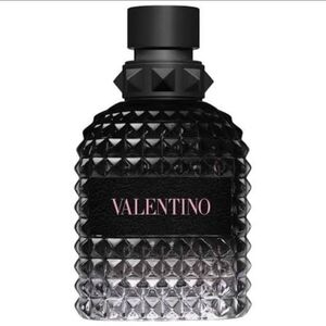 Valentino Studded Noir Glass Perfume Bottle - Black with Pink Logo